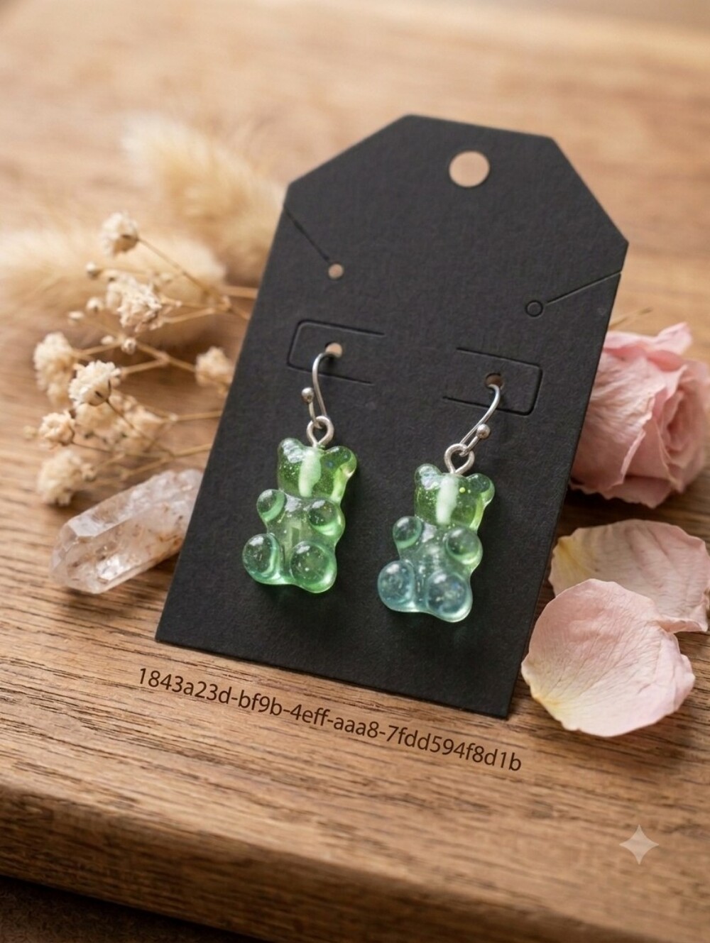 Green Gummy Bear Dangle Earrings - Women Jewelry